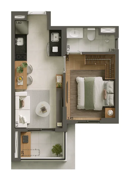 Kallas Oportunidades Planta 30m² e 38m²